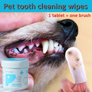 COD 50 PCS Pet Dental Wipes for Dogs and Cats Pet Oral Care Wipes Pet Toothbrush Alternative