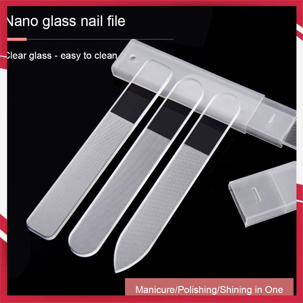 1PC Glass Nano Glass Nail Files Crystal Nail Buffer Shine Polisher For Natural Fingernails