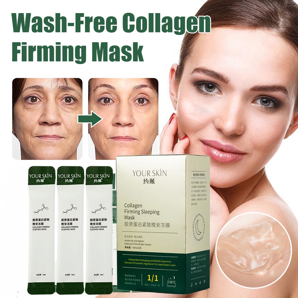 20 PCS/BOX YFUVEOY Collagen Firming Sleeping Mask Gel Original ...