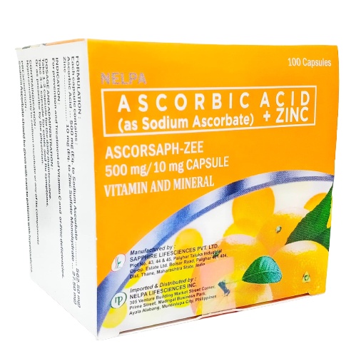 Ascorbic Acid (SODIUM ASCORBATE + ZINC) 100s ASCORSAPHZEE