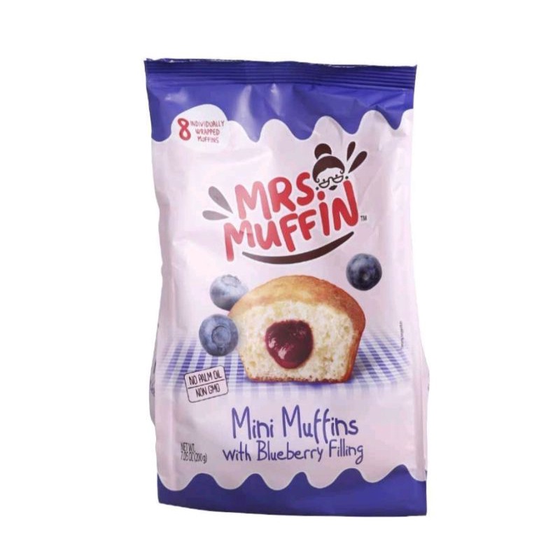 Mrs. Muffin Mini Muffins with Blueberry Filling - 200g | Shopee Philippines