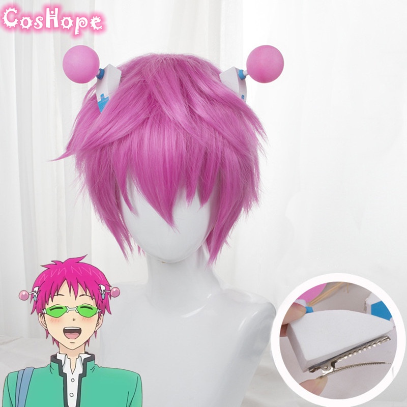 Saiki Kusuo Cosplay Wig The Disastrous Life of Saiki K Cosplay Pink Wig