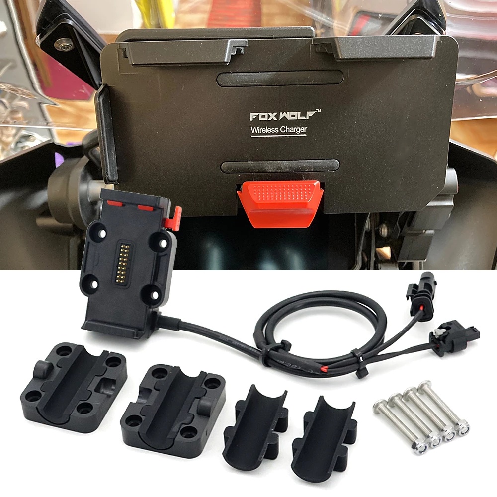 For BMW R1200GS R1250GS LC Adventure USB Mobile Phone GPS Navigation Bracket Wireless Charging