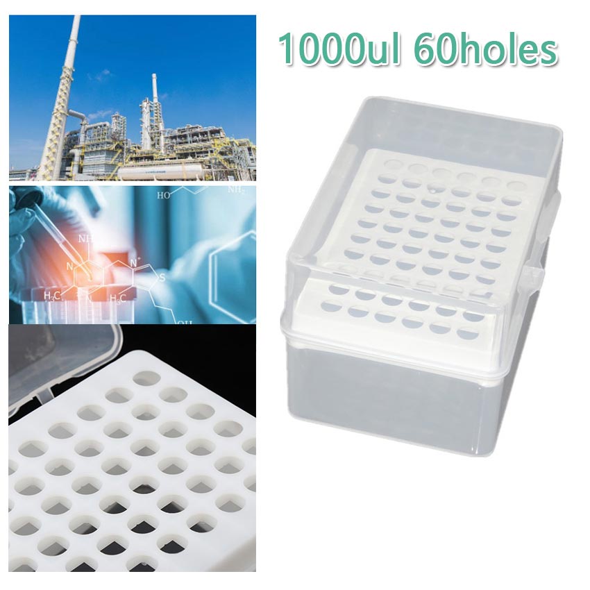 White Plastic Pipette Tip Box Liquid Tube Fixed Storage Box Laboratory