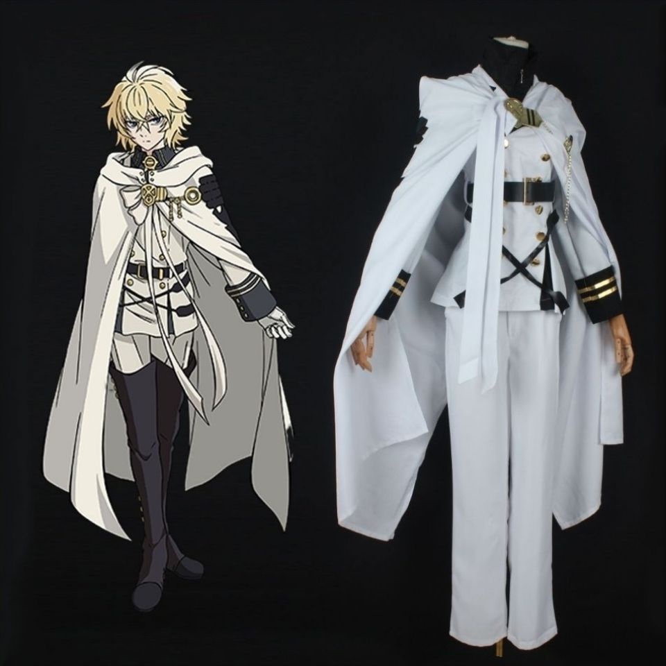 Anime Seraph Of The End Owari no Seraph Mikaela Hyakuya Uniforms Cosplay Costume with Wig Full