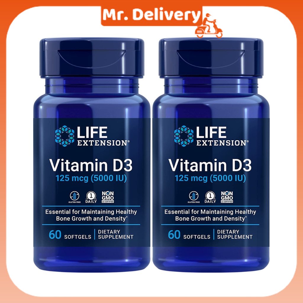 Mr Delivery Life Extension Vitamin D3 125 mcg (5,000 IU) Vitamin D3