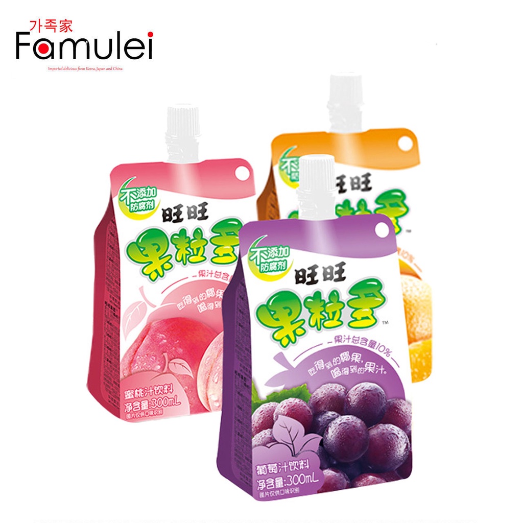 Want Want Fruit Juice With Nata De Coco Peach Orange Grape Flavour ...