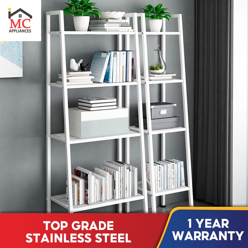 Book Shelf Metal shelf 4 Tier Storage LERBERG Style Organizer Rack