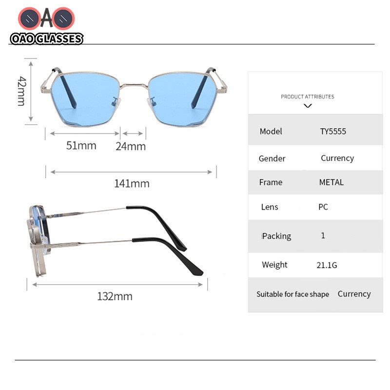 【OAO】Men Plain Face Anti-blue Light Glasses Anti Radiation Eye Glasses For Men  European and American  Frame Fashion Sunglasses Sunglasses Fashion Women Eyewear Sunnies UV Protect