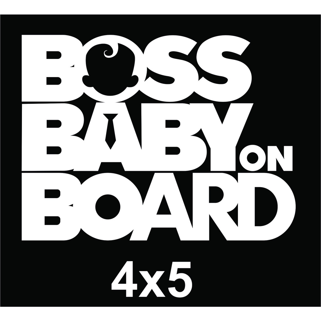 BOSS BABY ON BOARD CAR STICKER Shopee Philippines