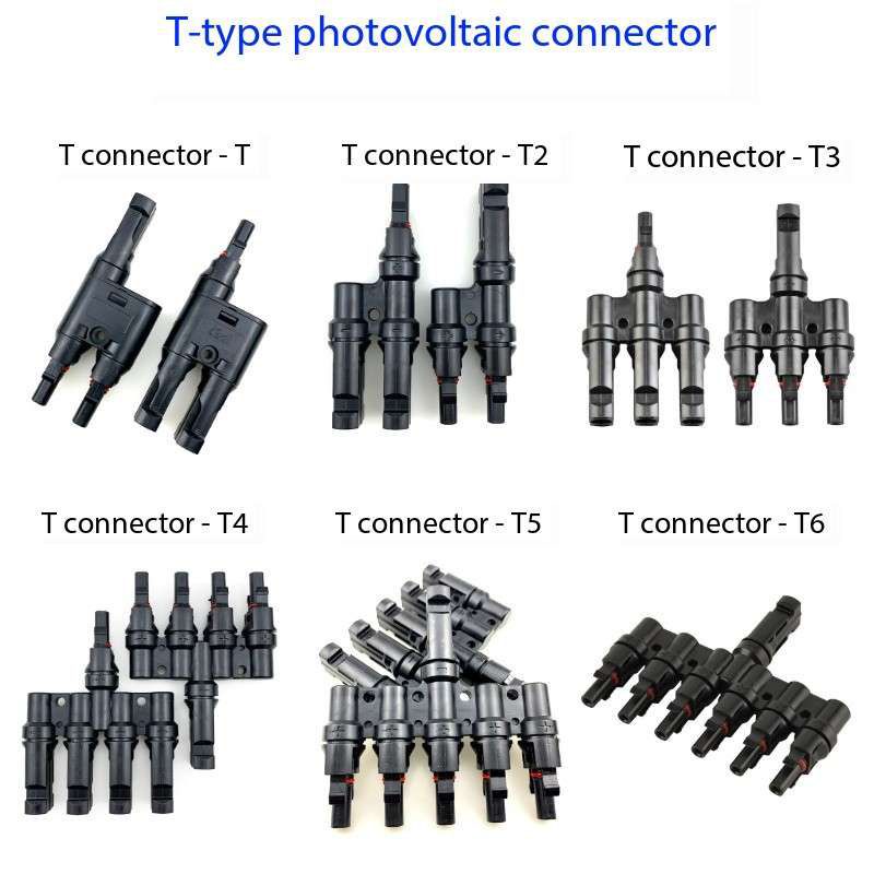 Ttype photovoltaic MC4 connector Adapter Male Female T Branch