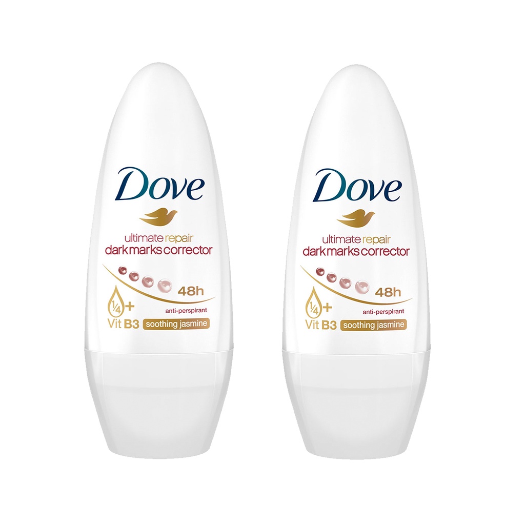 Dove Ultimate Repair Dark Marks Corrector Soothing Jasmine Deodorant Roll on 40ml Pack of 2