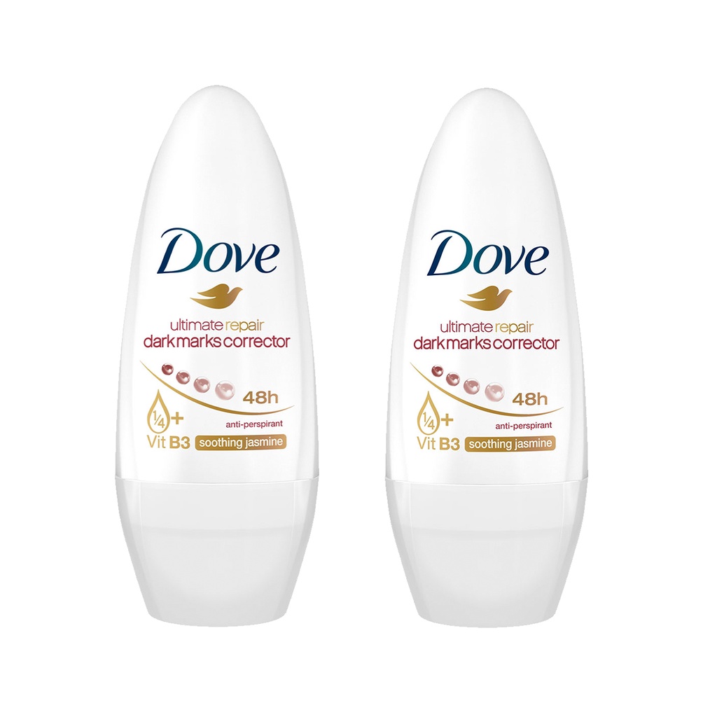 Dove Ultimate Repair Dark Marks Corrector Soothing Jasmine Deodorant Roll On 40ml Pack Of 2