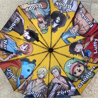One Piece umbrella fully automatic Lufei Zoro straw hat group large cartoon animation sunny shading