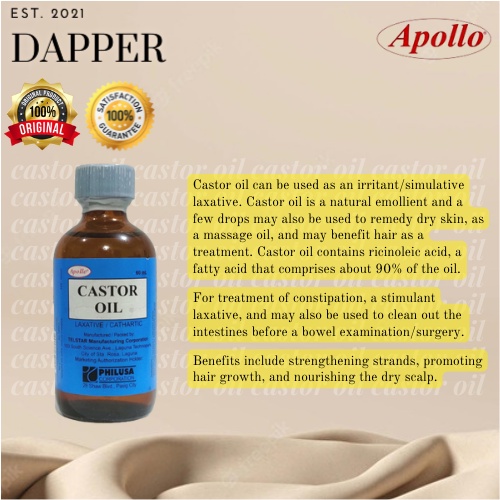 Apollo Castor Oil 30mL Original | Shopee Philippines