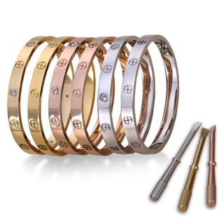 CARTIER Carjia Five-Generation Screwdriver Men's And Women's One-Word Diamond-Free Couple Bracelet #7