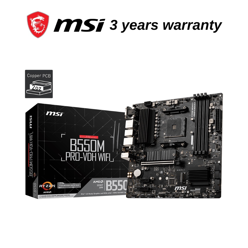 Msi B M Pro Vdh Wifi Matx Motherboard Shopee Philippines