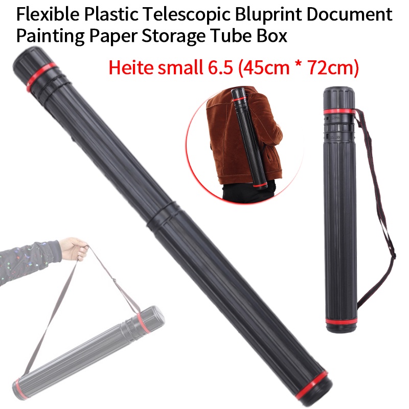 Flexible Plastic Telescopic Bluprint Document Painting Paper Storage Tube Box I.408523477