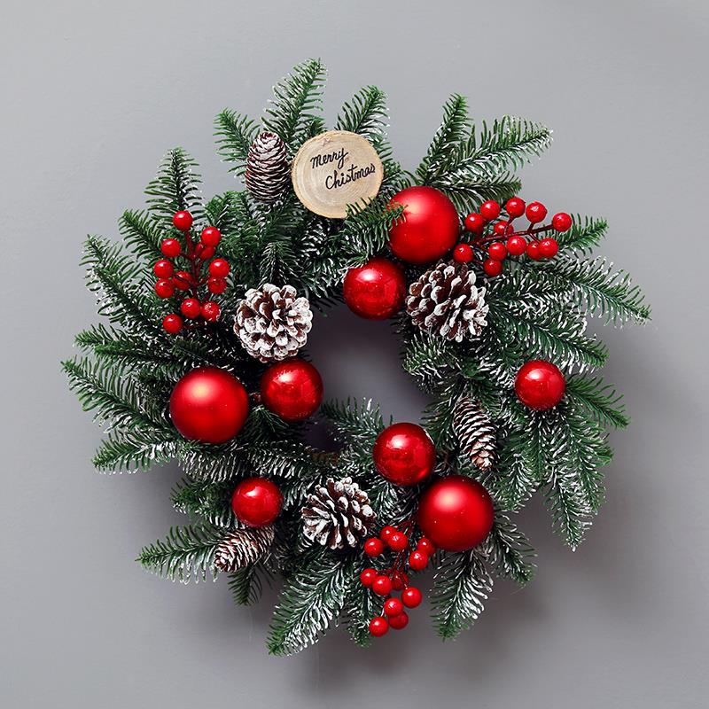 Christmas decoration rattan wreath rattan circle tree door hanging wall ...