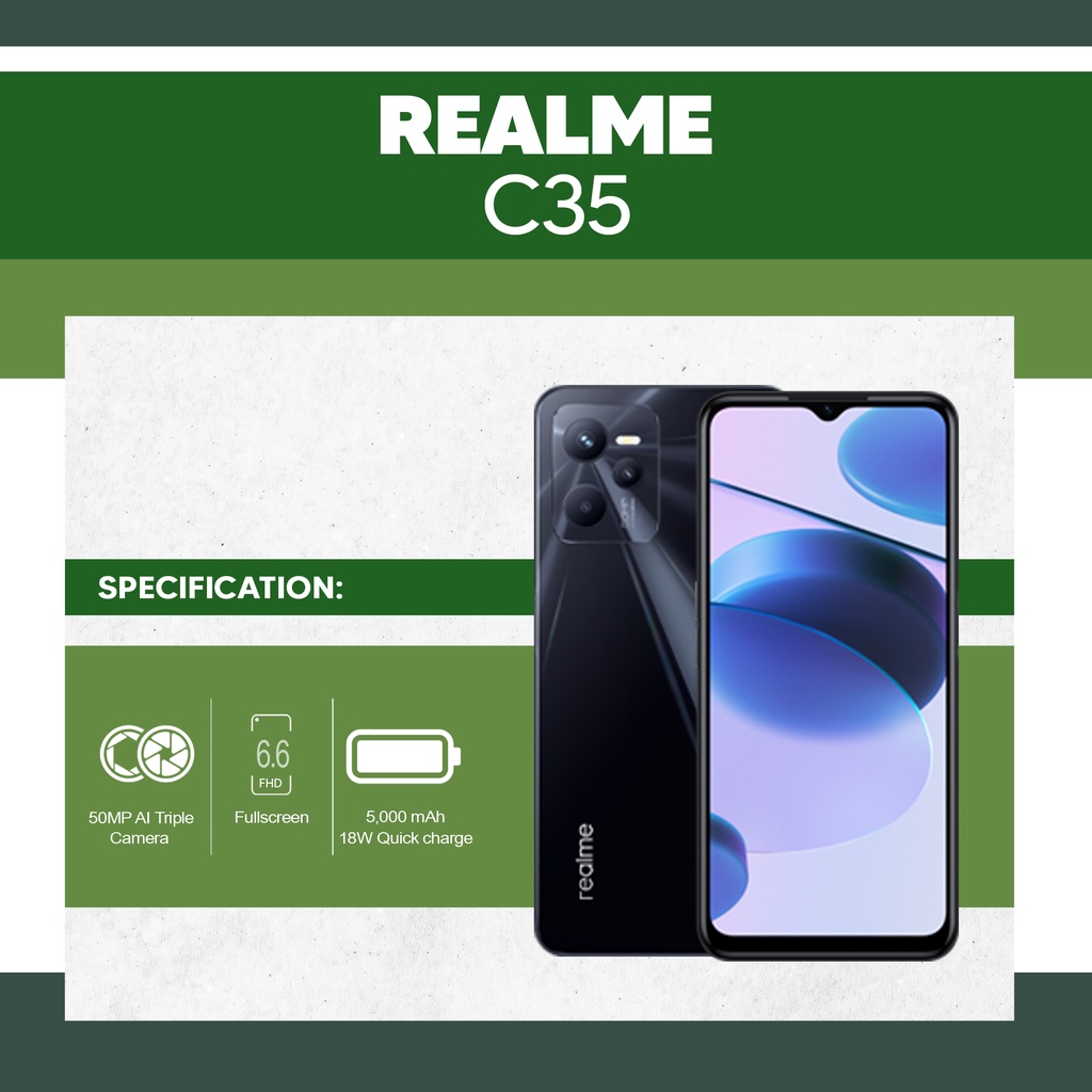 Realme C35 | (4GB+64GB) | (4GB+128GB) | Shopee Philippines