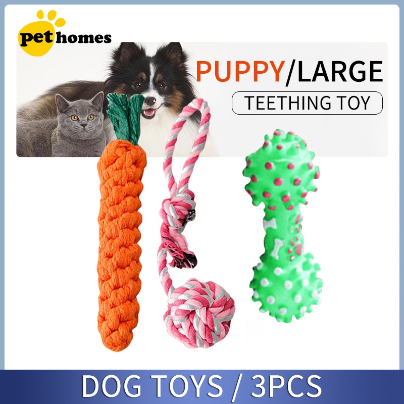 Dog Toys Dogs Chew Teeth toys for dogs Grinding Teeth Traning Fun Playing Puppy Toys 3 piece set
