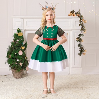 Kids Christmas Dresses for Girls 4 6 8 10 Yrs Children Party Evening Gown Santa Claus Xmas New Year Cosplay Princess Costume #5