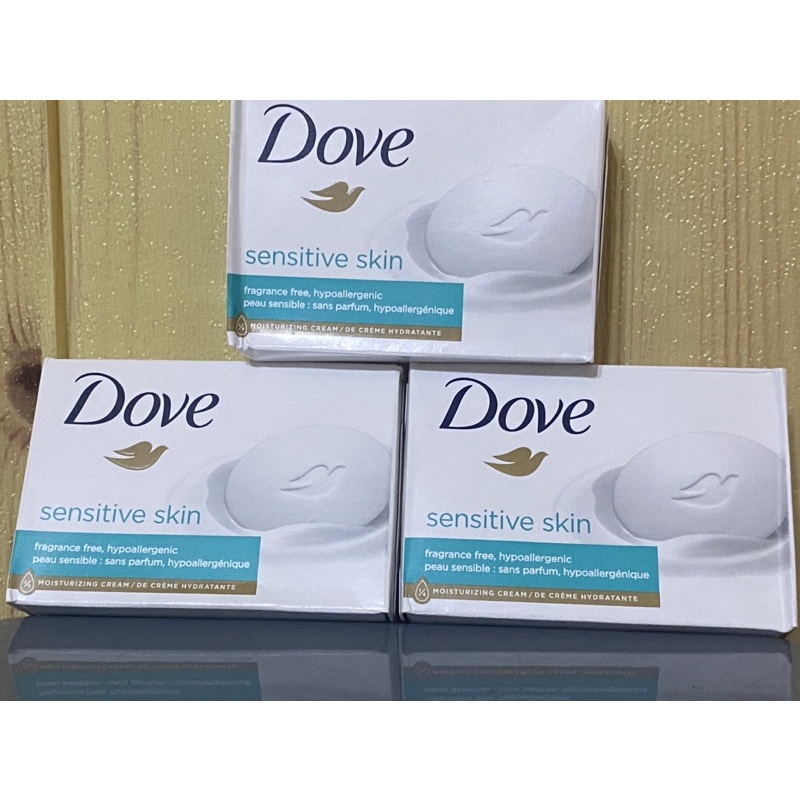 Dove sensitive skin fragrance free, hypoallergenic moisturising bar