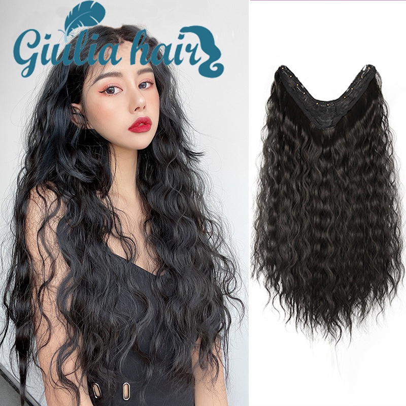 Giulia Hair Synthetic Long Kinky Curly Clip In Hair Extensions Natural ...