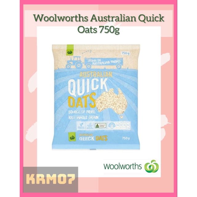 WOOLWORTHS Australian Quick Oats 750g Shopee Philippines