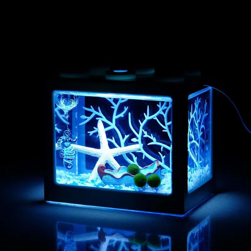 Mini aquarium aquarium building blocks fish tank landscaping fighting