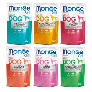 100g Monge Grill Adult Dog Wet Food Dog Pouch Essentials 24/7 Pet Shop