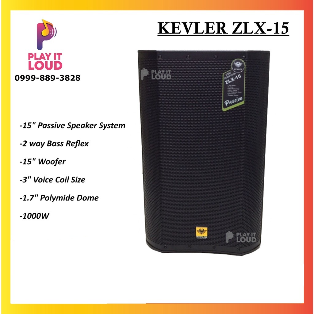Kevler ZLX15 15 inch 1000 watts Plastic Moulded Passive Speaker (1 PC