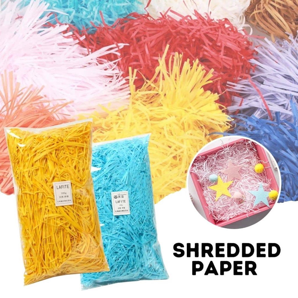 50g Colored Shredded Paper Gift Shredded Paper Filler for DIY Gift