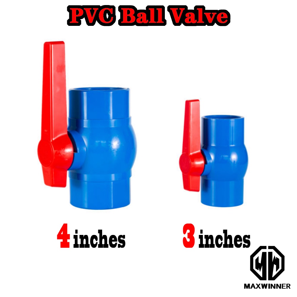 MAXWINNER PVC Ball Valve Plain 3 Inch PVC Water Valve 4 PVC Gate Valve