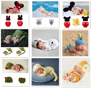 Newborn Baby Girls Boys Infant Knitted Cute Cosplay Outfits Photography Props Party Costume