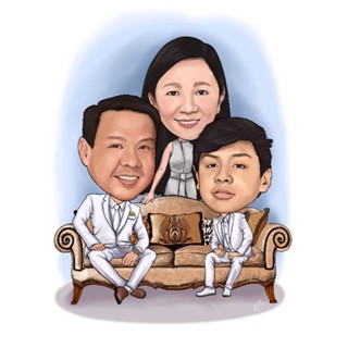 Minimalist Caricature - Family, Solo, Couple, Groupie, Friends #5