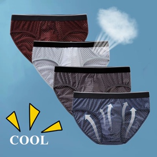 Mens Underwear Briefs for Men Panty Mesh Male Plus Size Breathable Shorts