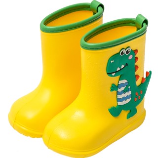 Cheerful Mario Children Rain Boots Baby Girl Eva Non-Slip Outdoor Cartoon Dinosaur Rainboots Kids Waterproof Shoes