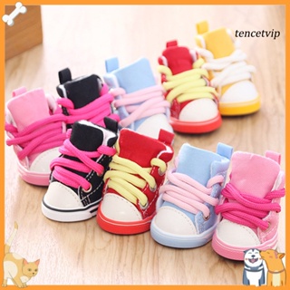 Shopee group purchase spotdelivery within 24h[Vip]4Pcs Anti-Slip Laced Breathable Pet Shoes Boots Sneakers Dog Puppy Sup