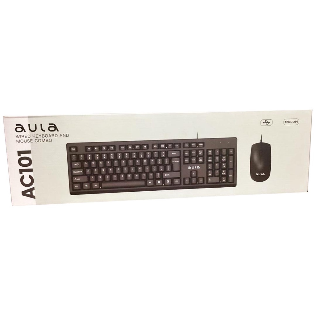 Aula usb wired keyboard optical mouse combo ac101 shopee philippines