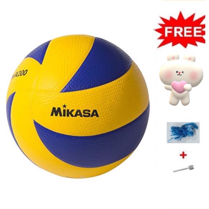 MIKASA MVA 200 Volleyball Game Ball Free(pin and pump) Shopee