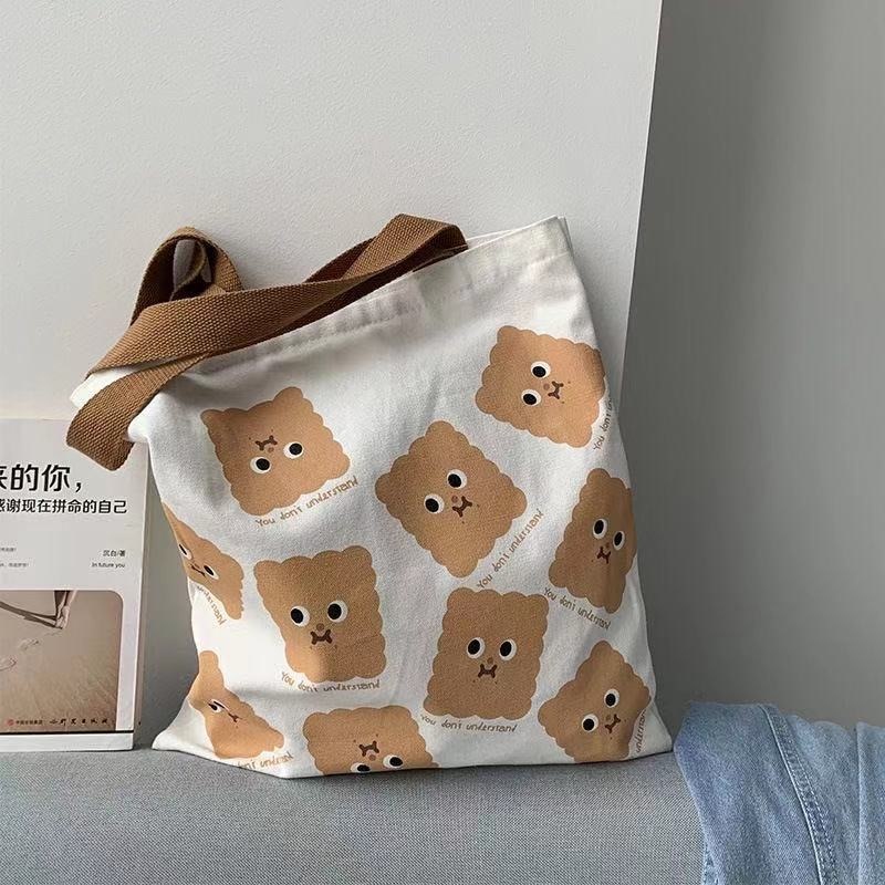 Yaziyazi Korean New Fashion Canvas Tote Bag Canvas Shoulder Bags Simple ...