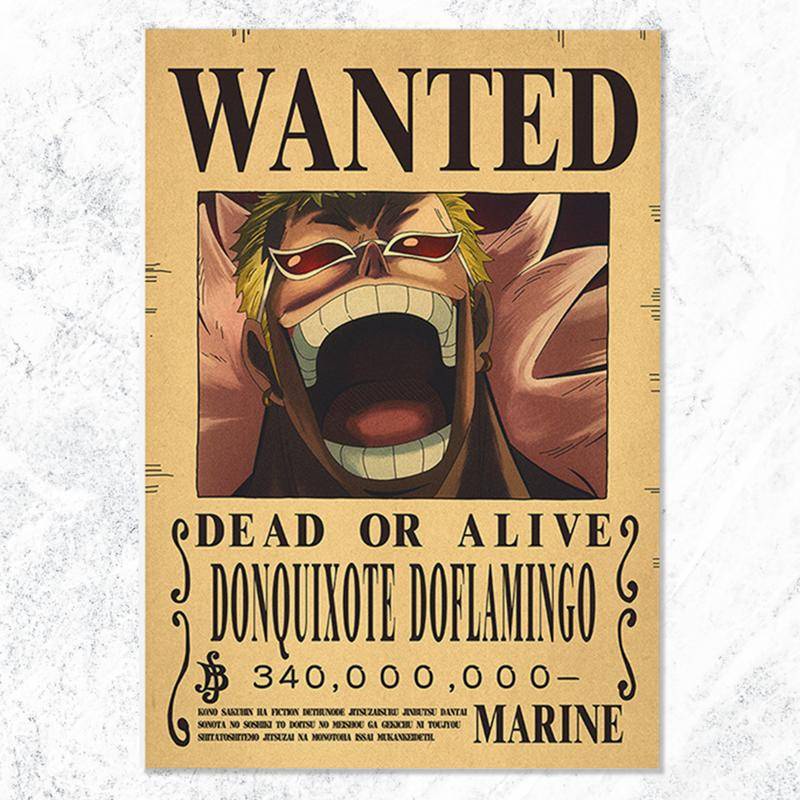 New Edition One Piece Poster DONOUXOTE DOFLAMINGO One Piece Wanted ...