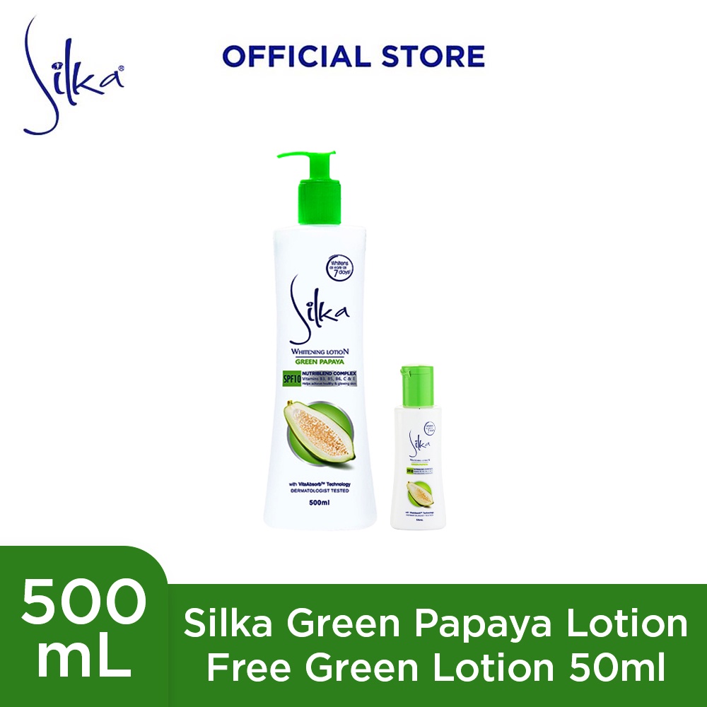 Silka Green Papaya Lotion 500ml Free Green Lotion 50ml Shopee Philippines