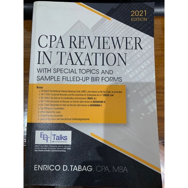 CPA reviewer in taxation Tabag 2021 PDF
