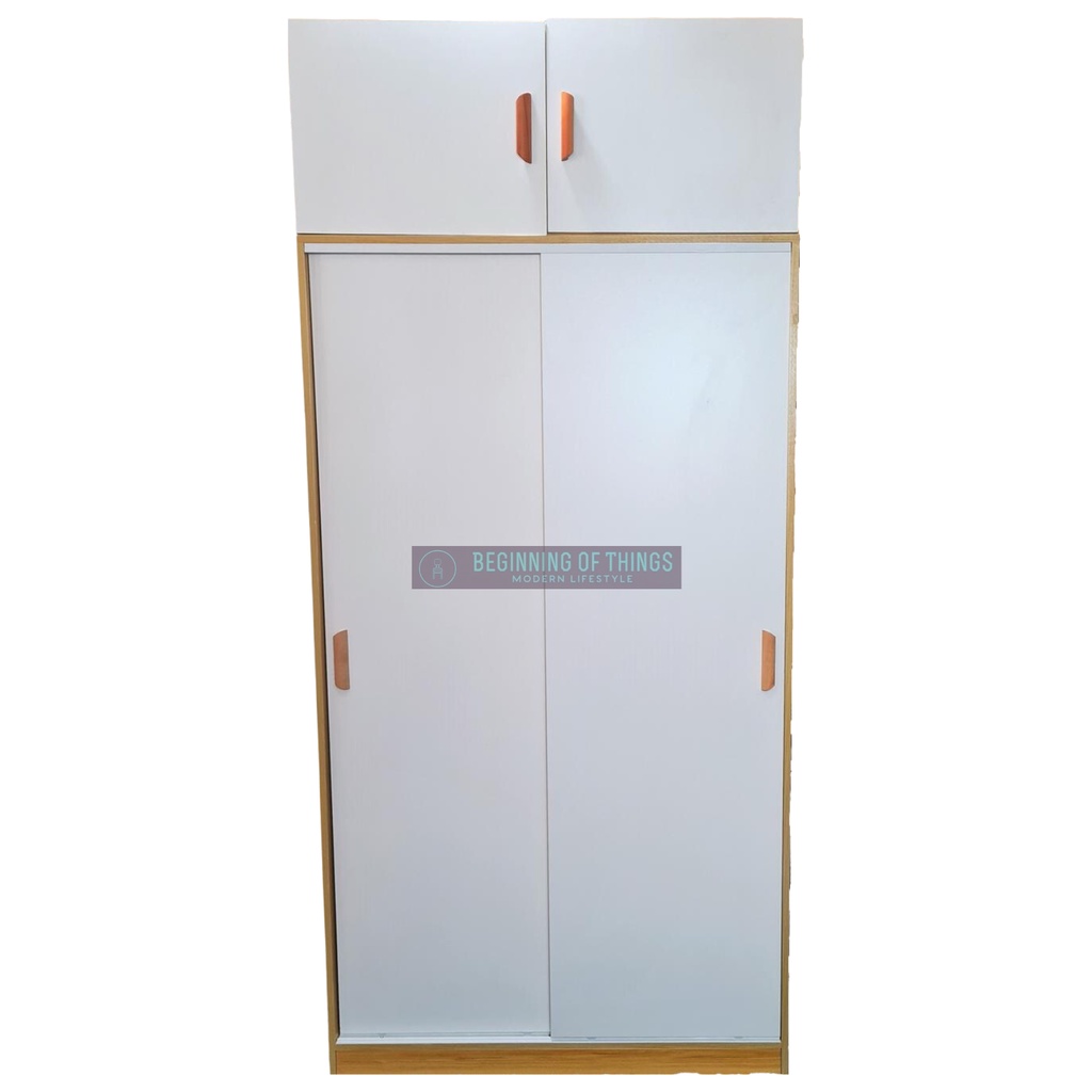 MAXIMA 100 x 50 x 220 CM Complete Wardrobe Set Sliding 2 Double Door