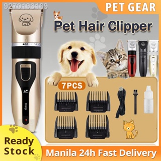 （HOT) 【PETGEAR】Professional Pet Cat Dog Hair Clipper USB Rechargeable Razor Trimmer Grooming Kit Wat