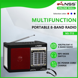 NSS AM/FM/SW1/SW2 8 band Radio WITH BT/USB/TF PLAYER