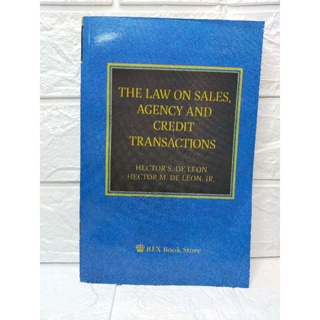 ۩the law on sales, agency and credit transaction by Hector de leon #1
