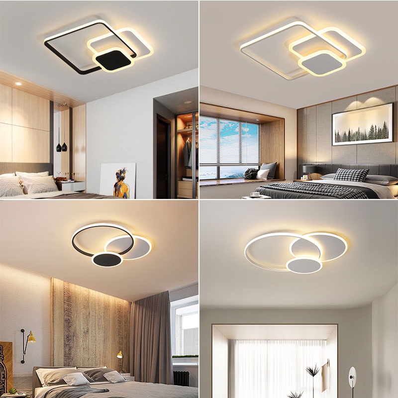 Nordic Ceiling Lights For Bedroom Tricolor Living Room Light Center LED ...